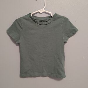 H&M  Sage Green Short Sleeve Tee